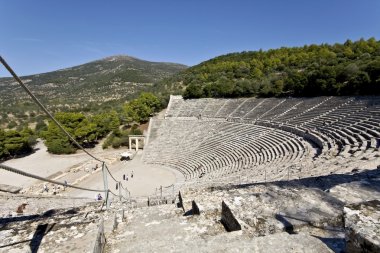 epidaurus Yunanistan'da antik amfitiyatro