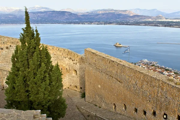 Castillo de Palamidi en la ciudad de Nafplio en Grecia — Foto de Stock