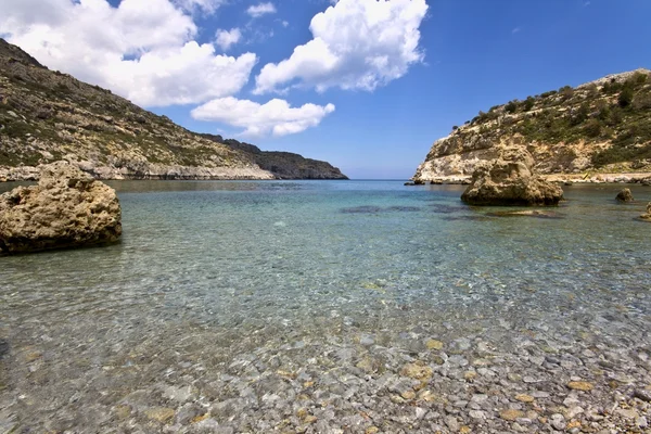 ロードス島、ギリシャのビーチ — ストック写真