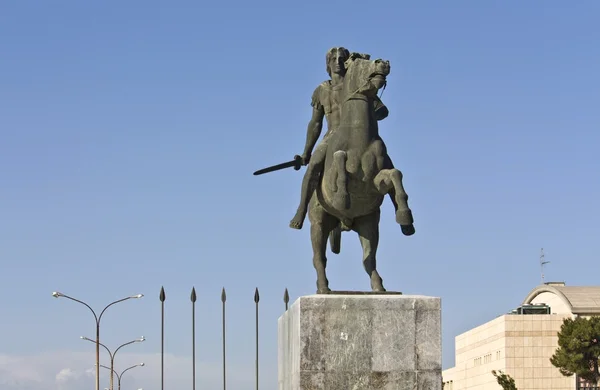 Estatua de Alejandro Magno en Tesalónica en Grecia —  Fotos de Stock