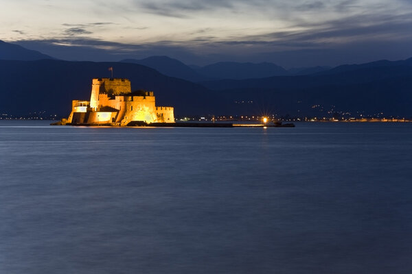 Bourtzi fortress at Nafplio city in south Greece