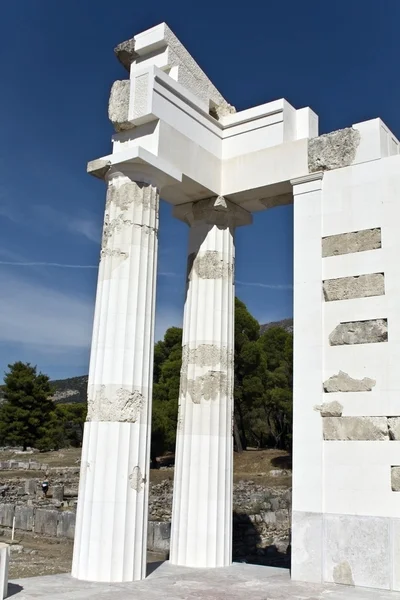 Tempio di Asklipios a Epidauro a Peloponneso, Grecia — Foto Stock
