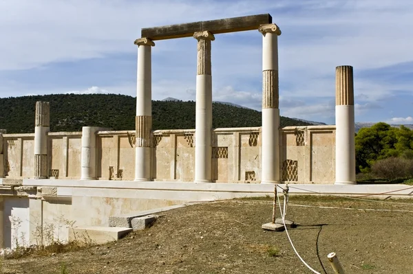 Asklipios chrám na epidauros v Řecku — Stock fotografie