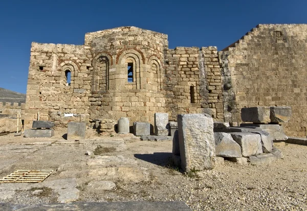 Lindos acropolis, Rodi, Grecia — Foto Stock