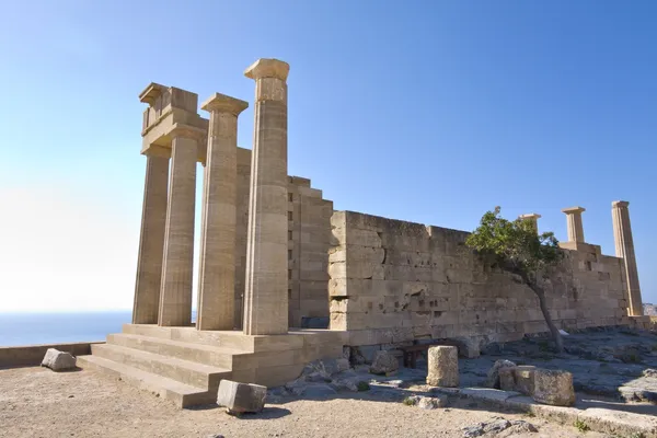 Lindos antiikin Akropolis Rodos saarella Kreikassa — kuvapankkivalokuva