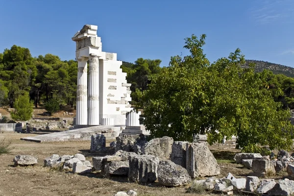 Templo de Asklipios em Epidaurus, Peloponeso, Grécia — Fotografia de Stock