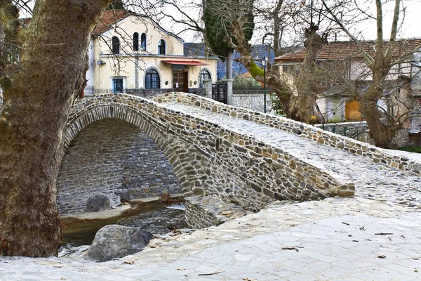 Village traditionnel de Moustheni au nord de la Grèce — Photo