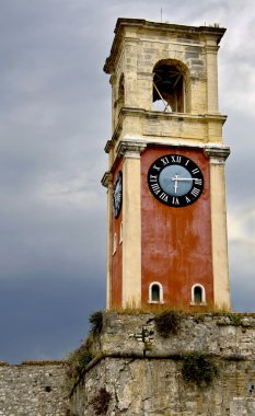Campanile, corfu, Yunanistan (yakınındaki eski kale tarafından)