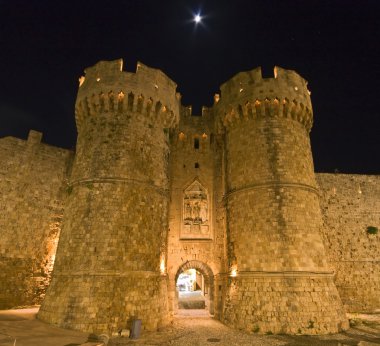 St john Şövalyeleri kale Rodos Island, Yunanistan