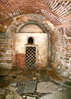catacombs bir Ortodoks Kilisesi Yunanistan altında