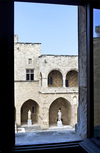 Medieval castle of Rhodes, Greece — Stock Photo, Image