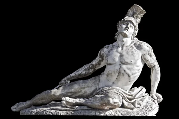 Arrow wounded Achilles statue — Stock Photo, Image