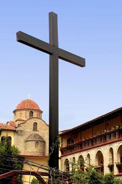 Monastère Byzantin Orthodoxe au nord de la Grèce — Photo