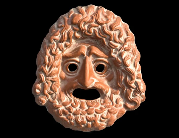 Antik Yunan trajedisi aktörlerin üzerinden kullanılan maskesi