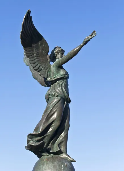 Estatua de la victoria en la isla de Rodas, en Grecia — Foto de Stock