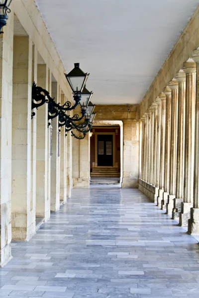Korfu, Yunanistan'ın İngiliz sarayında ayrıntı görünümü — Stok fotoğraf