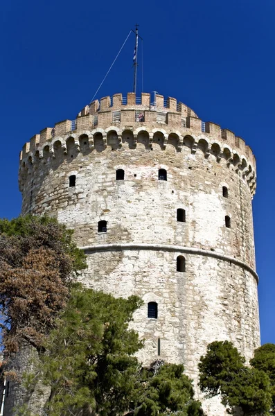 Witte toren van thessaloniki stad in Griekenland — Stockfoto