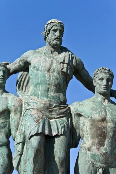 Classica statua greca antica sull'isola di Rodi, Grecia — Foto Stock