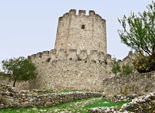 普拉塔莫纳拜占庭城堡在希腊 — 图库照片