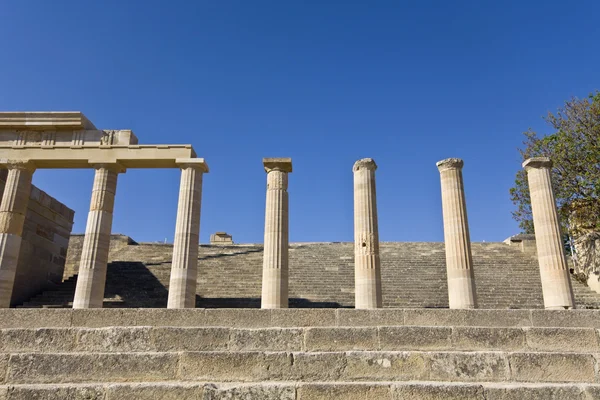 Lindos acropolis, Rodos, Yunanistan — Stok fotoğraf