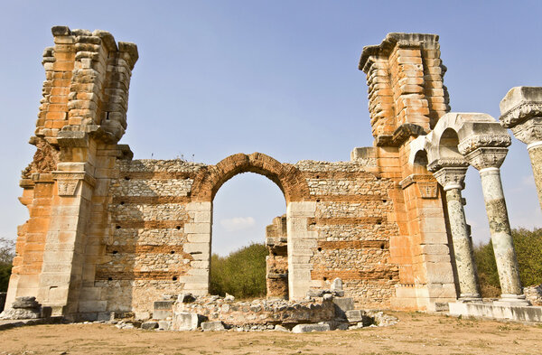 Ancient Filippous archaeological site in Greece
