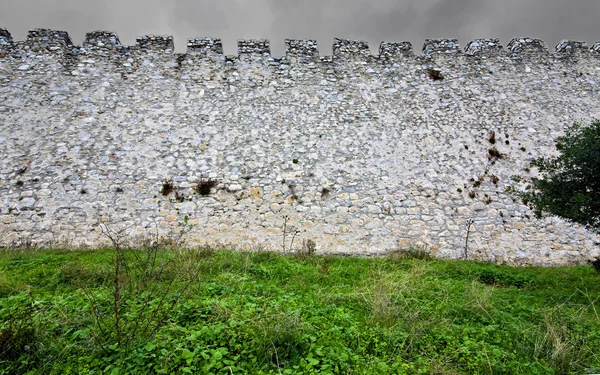 Middeleeuwse tijdperk kasteel in Zuid-Europa (muren detail afbeelding) — Stockfoto