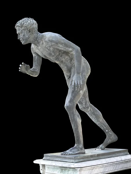 Klassische antike Statue, die einen olympischen Läufer zeigt Stockfoto