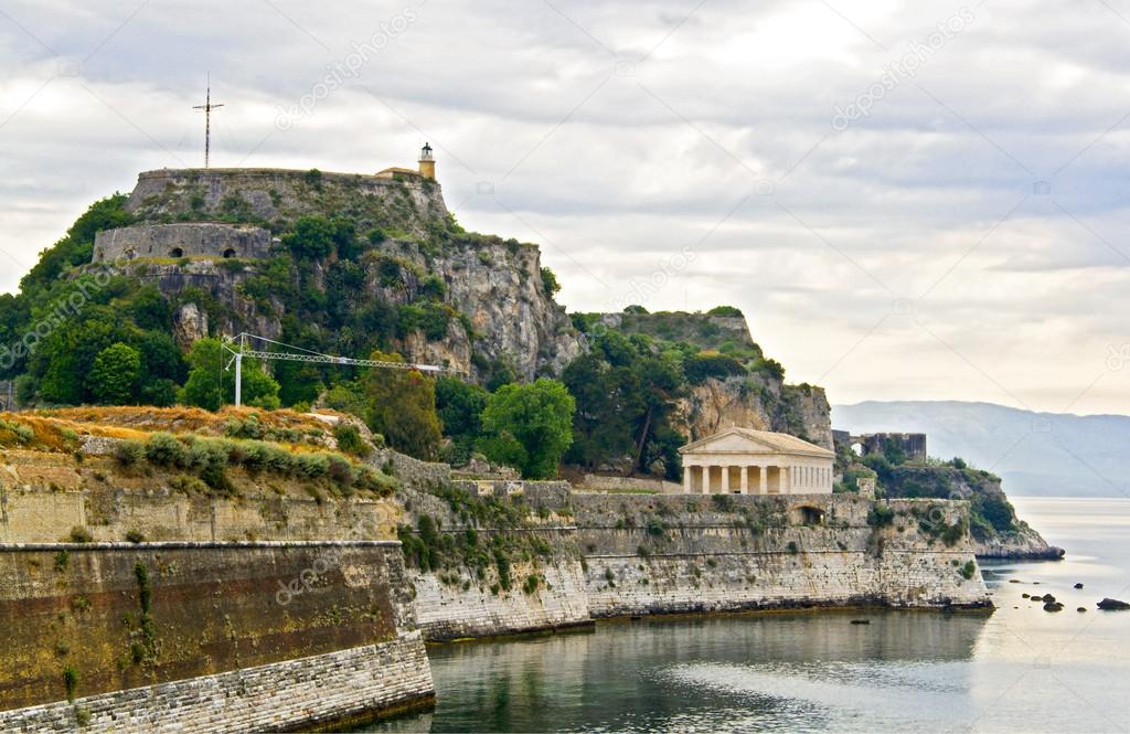 Old fortress in Corfu island in Greece