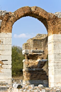 Antik Yunanistan'da filipois arkeolojik site kapısında
