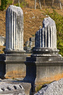 fillipous arcaeological sitesinde Yunanistan'da antik sütunlar