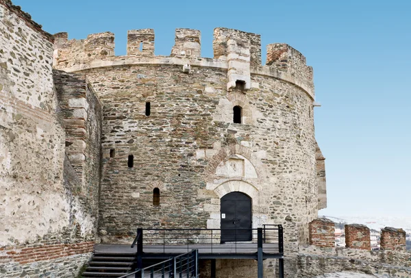 Oude Byzantijnse fortificatie in thessaloniki city in Griekenland — Stockfoto