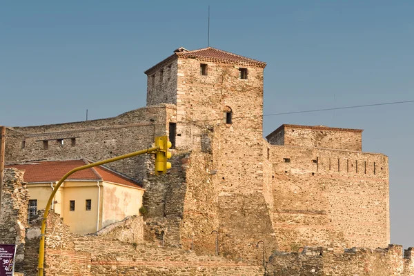 Старая византийская крепость в городе Салоники в Греции — стоковое фото