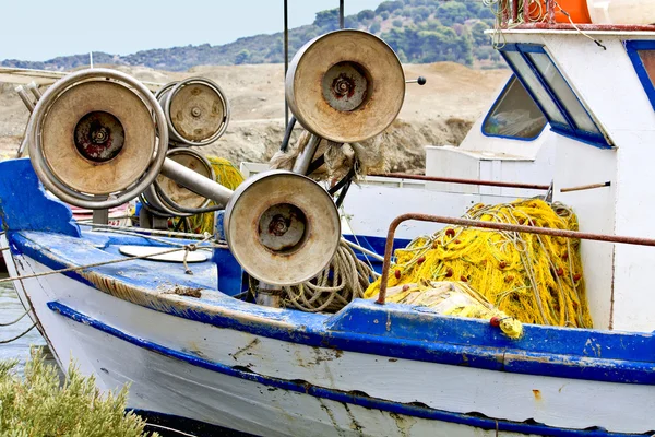 Dettaglio vista da un vecchio peschereccio tradizionale — Foto Stock