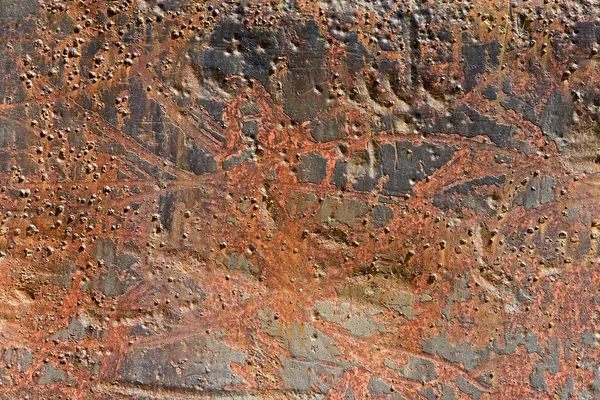 Superficie metálica oxidada para su uso como textura o fondo — Foto de Stock