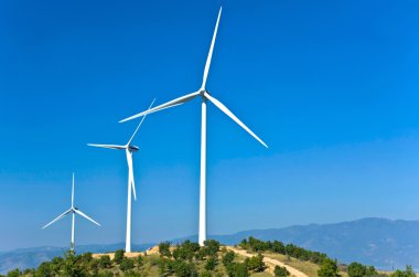Electric power wind generators clipart