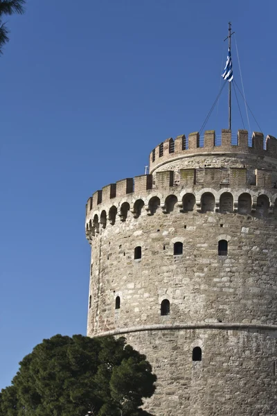 White tower at Thessaloniki city in Greece — Stock Photo, Image