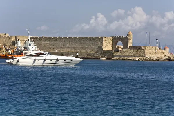 Harbor, Rodos Adası Yunanistan — Stok fotoğraf