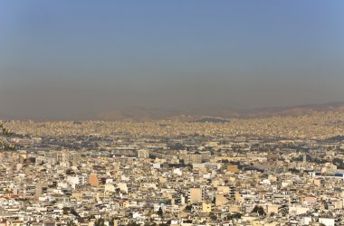 Yunanistan Atina şehrinin hava kirlilik