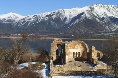 Saint Achilleios at Prespes lakes in Greece
