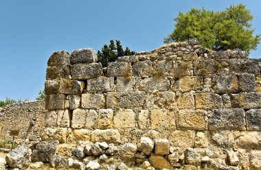 Antik kyklopik duvarlar kefalonia Adası Yunanistan