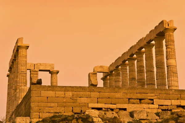 Chrám poseidon na cape sounio, attica, Řecko — Stock fotografie