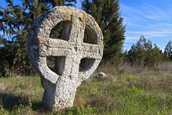 Medieval cemetery with celtic crosses in Europe — Stock Photo, Image