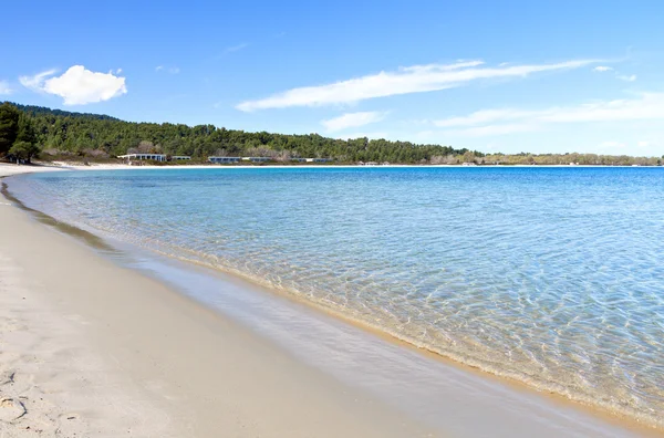 Zonnige strand van Chalkidiki in Griekenland — Stockfoto