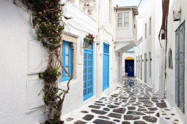 Summer destination of Mykonos in Greece clipart