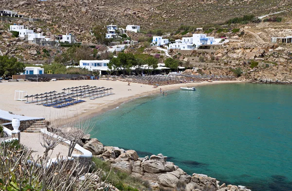 Piękne plaże na wyspie mykonos — Zdjęcie stockowe