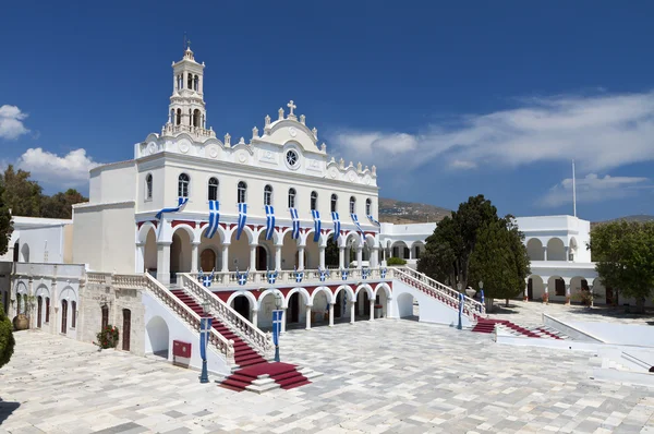 Kerk van Panagia evangelistria op tinos eiland, Griekenland — Stockfoto