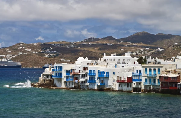 Cíl cesty z ostrova mykonos v Řecku — Stock fotografie