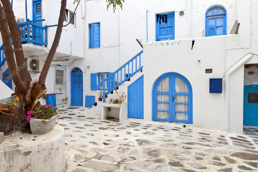 Travel destination of Mykonos island in Greece