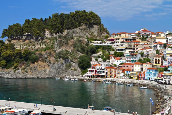 Parga záliv a město v Řecku — Stock fotografie