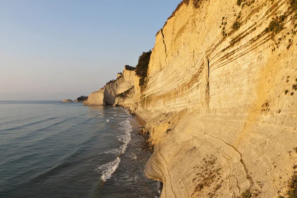 Logas praia na ilha de Corfu, na Grécia — Fotografia de Stock